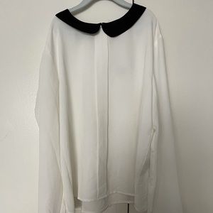 White blouse with Peter Pan collar